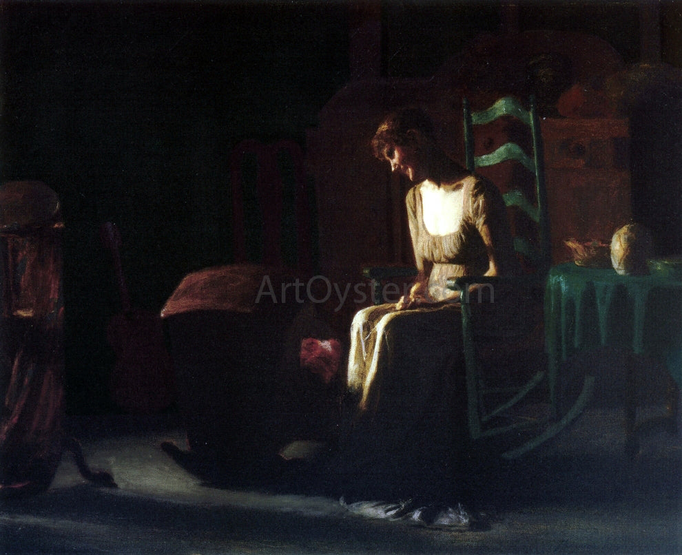 Thomas Pollock Anschutz Woman in a Rocking Chair - Canvas Print