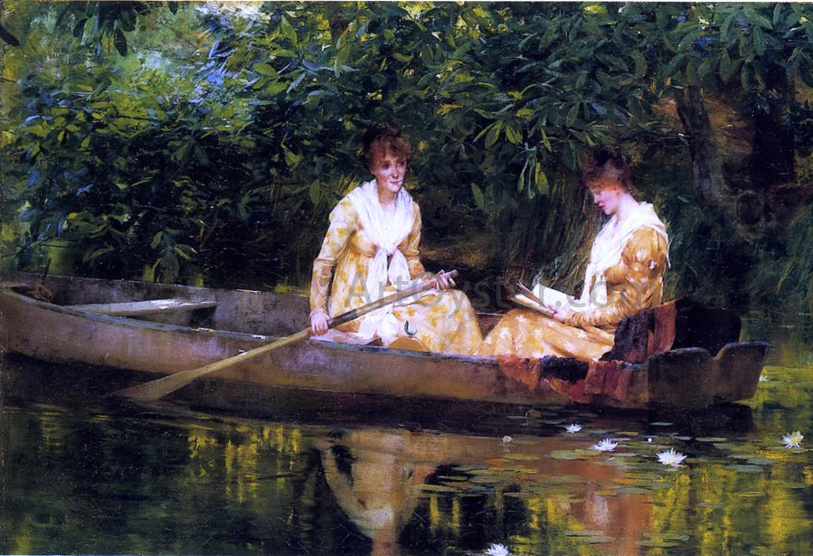 Francis Coates Jones Woman in a Rowboat - Canvas Print
