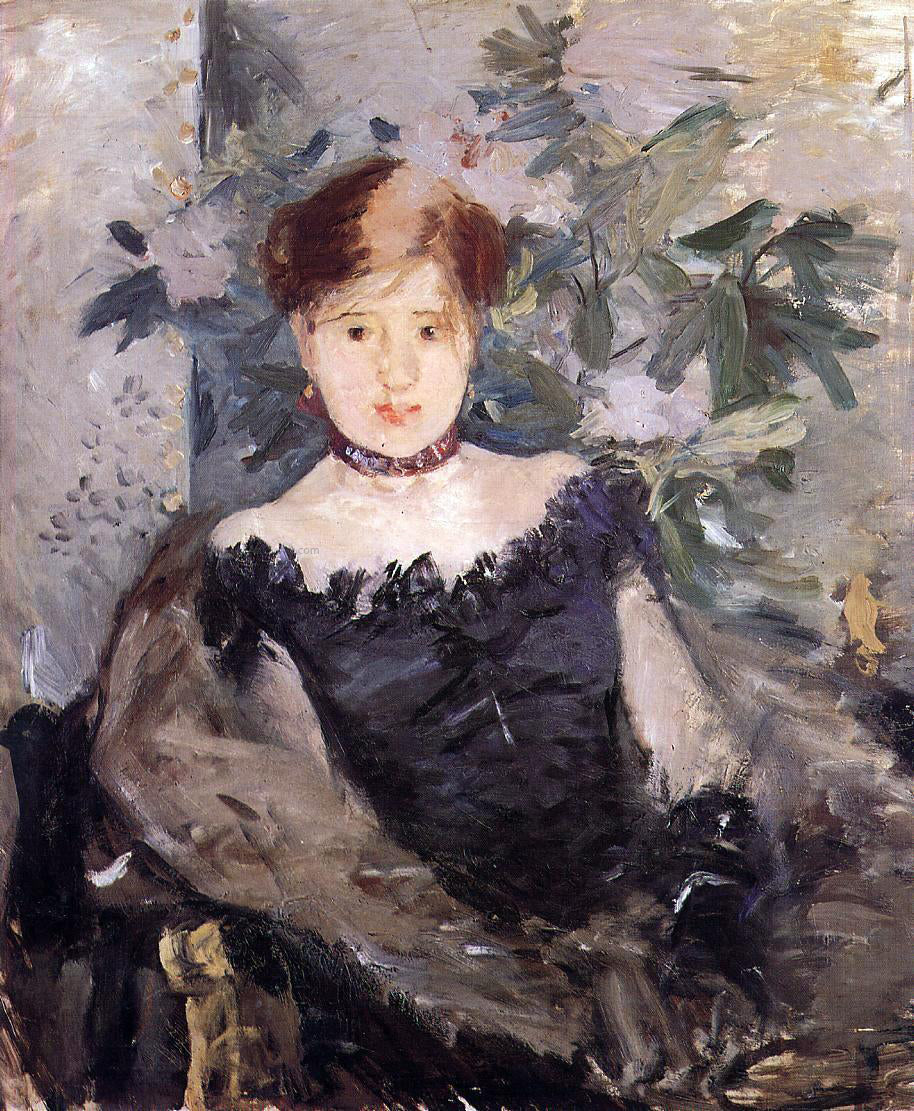 Berthe Morisot Woman in Black - Canvas Print