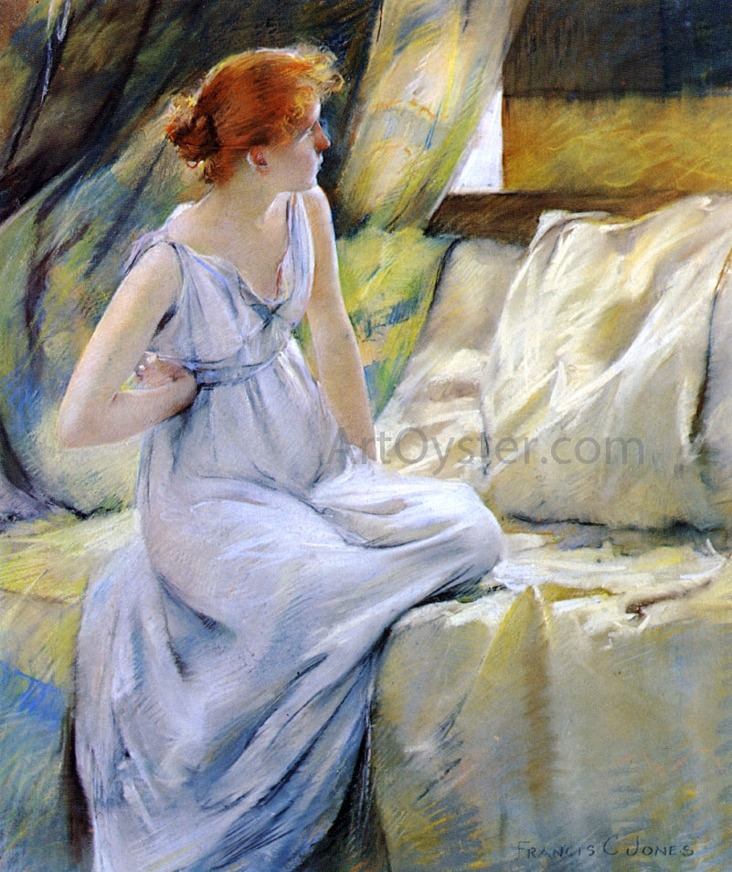 Francis Coates Jones A Woman in Classic Dress - Canvas Print