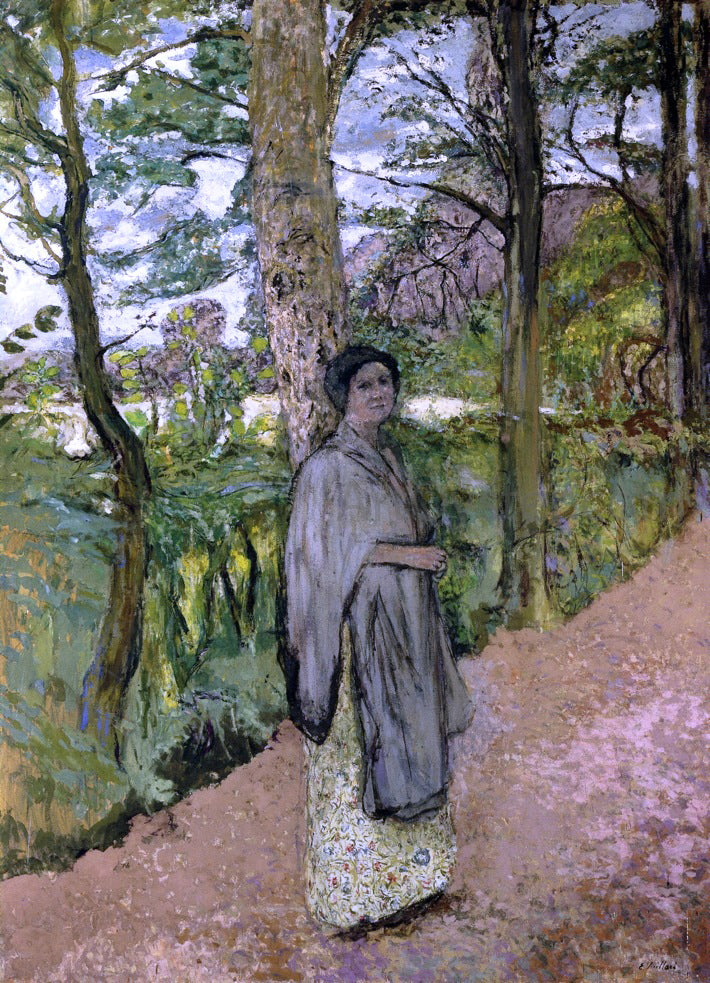 Edouard Vuillard Woman in Grey in a Lane - Canvas Print