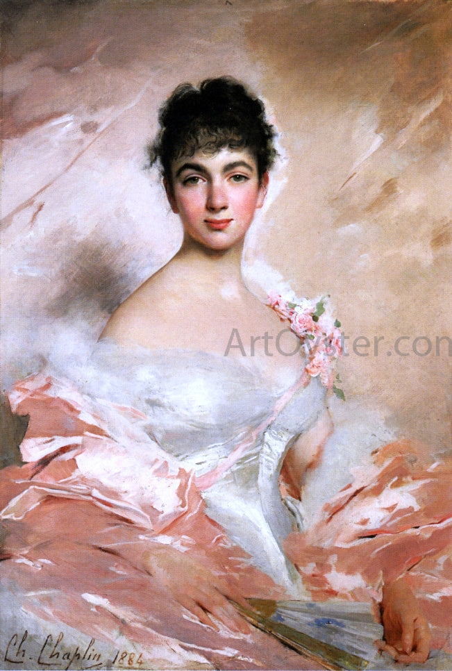Charles Chaplin Woman in Pink - Canvas Print