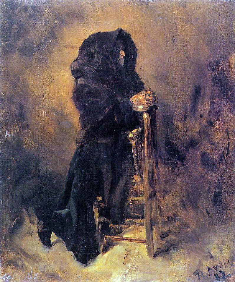 Henri De Toulouse-Lautrec Woman in Prayer - Canvas Print