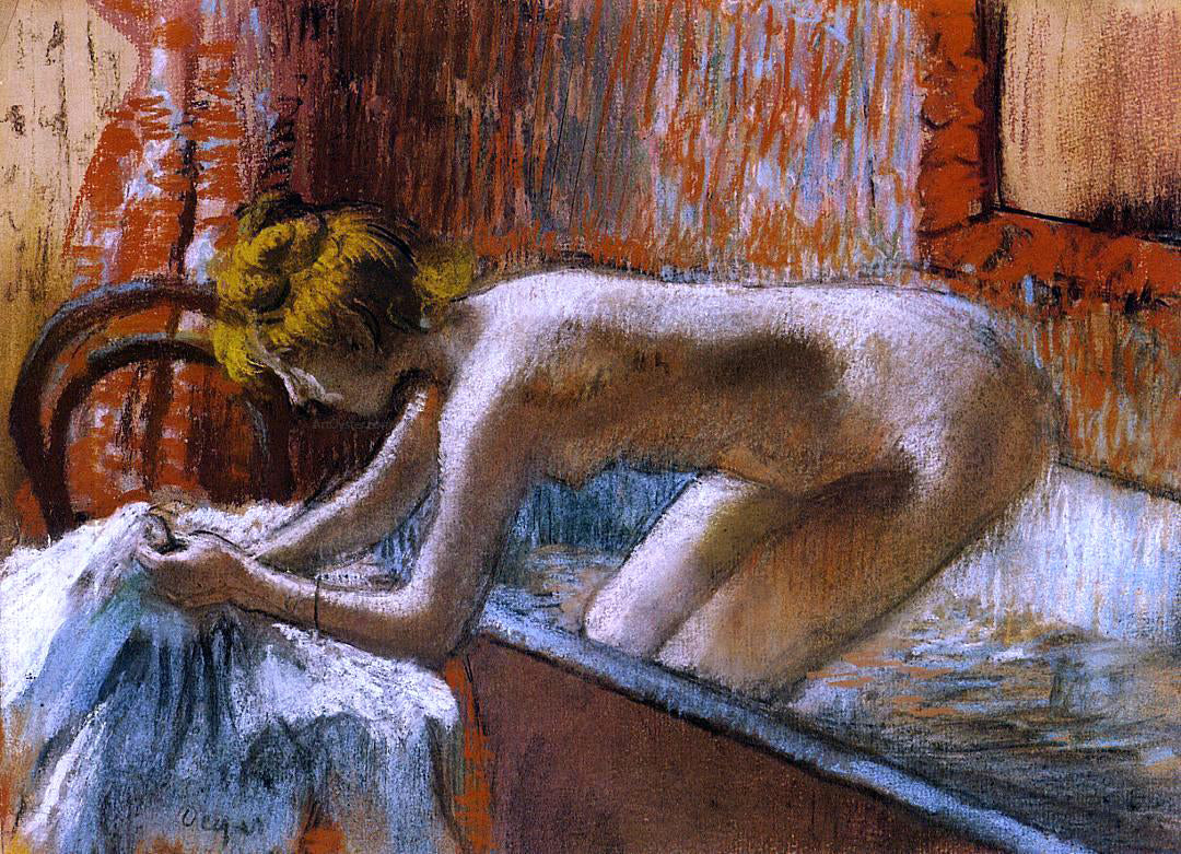 Edgar Degas Woman Leaving Her Bath - Canvas Print