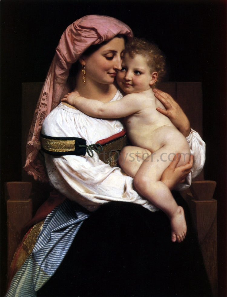 William Adolphe Bouguereau Woman of Cervara and Her Child - Canvas Print