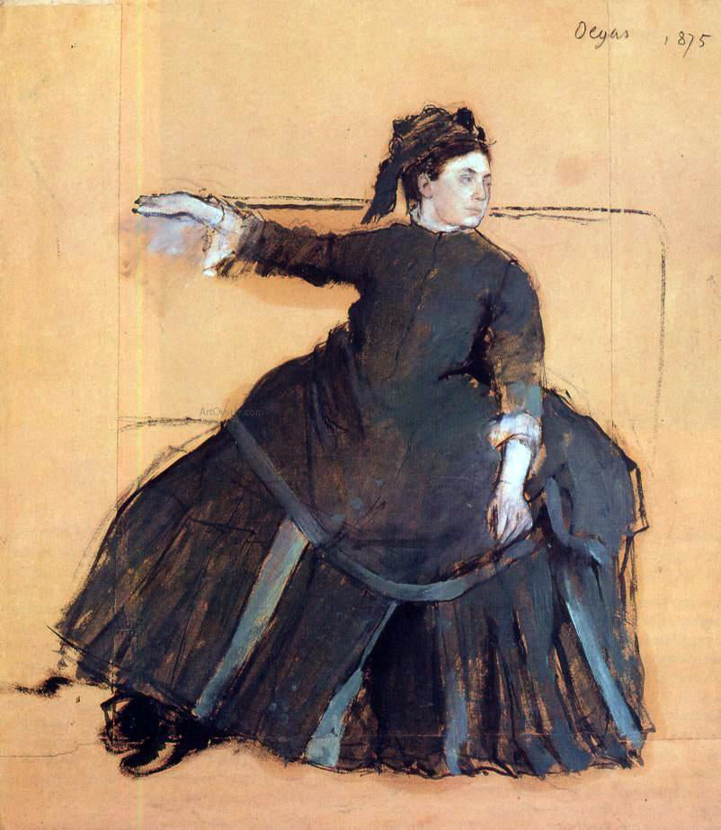 Edgar Degas Woman on a Sofa - Canvas Print
