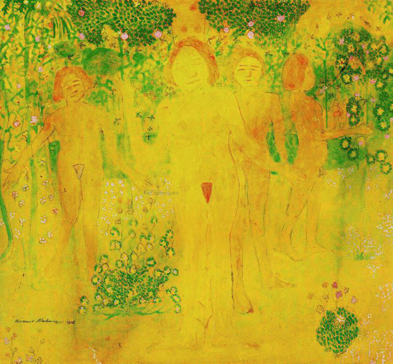 Kazimir Malevich Woman Picking Flowers - Canvas Print
