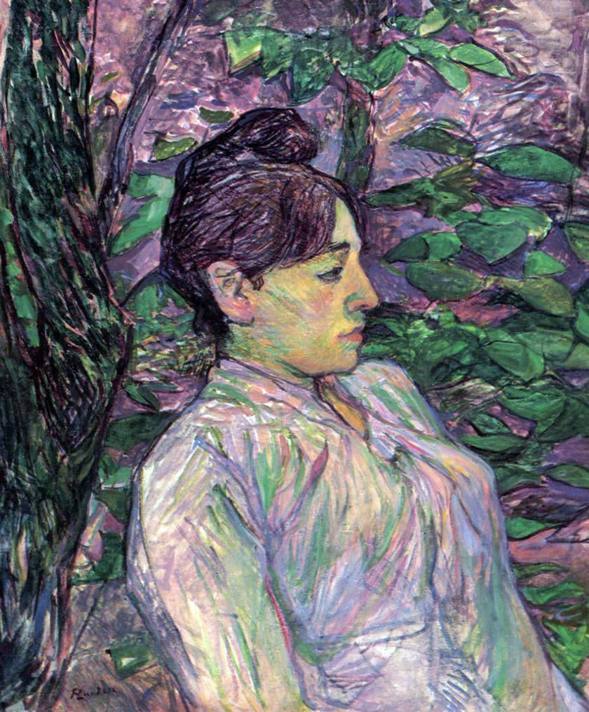 Henri De Toulouse-Lautrec Woman Seated in a Garden - Canvas Print