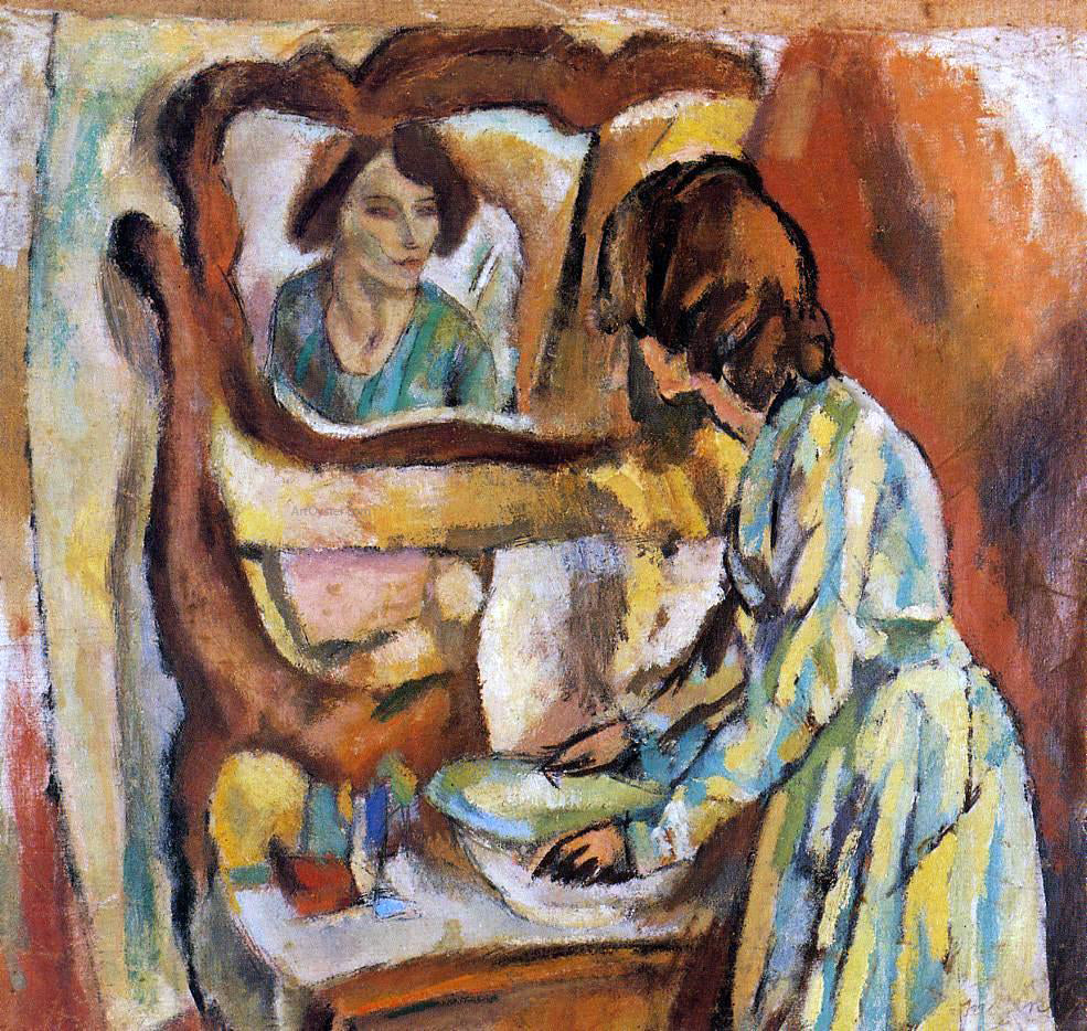 Jules Pascin Woman Washing Herself - Canvas Print