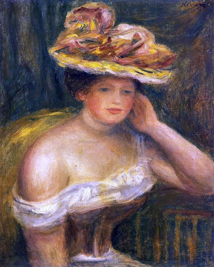 Pierre Auguste Renoir Woman Wearing a Corset - Canvas Print