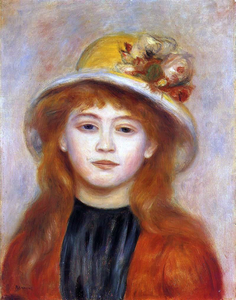 Pierre Auguste Renoir Woman Wearing a Hat - Canvas Print