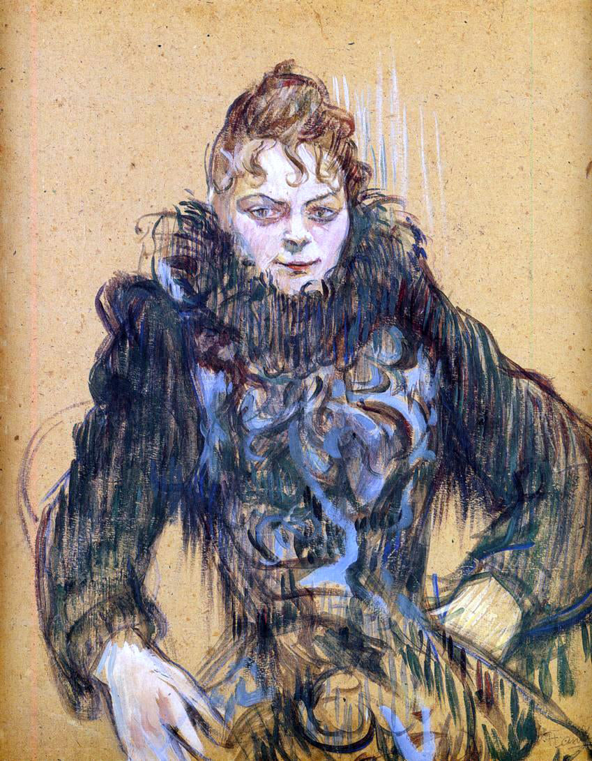 Henri De Toulouse-Lautrec Woman with a Black Boa - Canvas Print