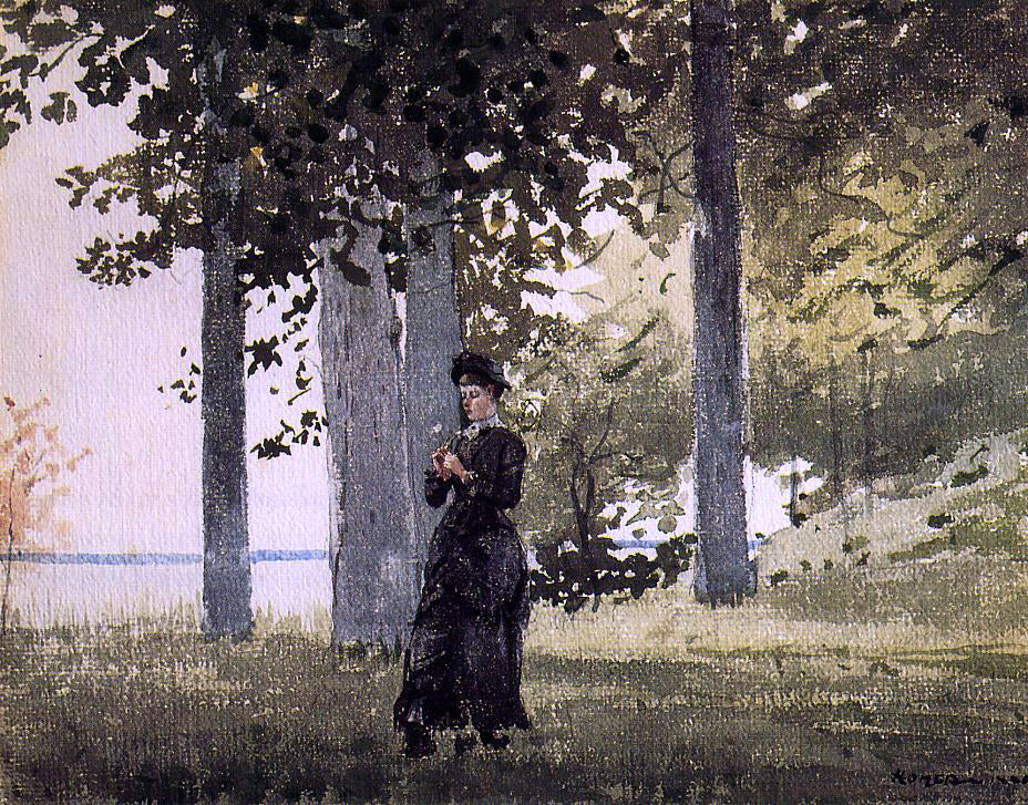Winslow Homer Woman with a Flower - Canvas Print