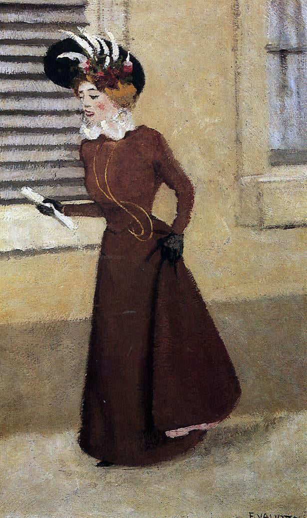 Felix Vallotton Woman with a Plumed Hat - Canvas Print