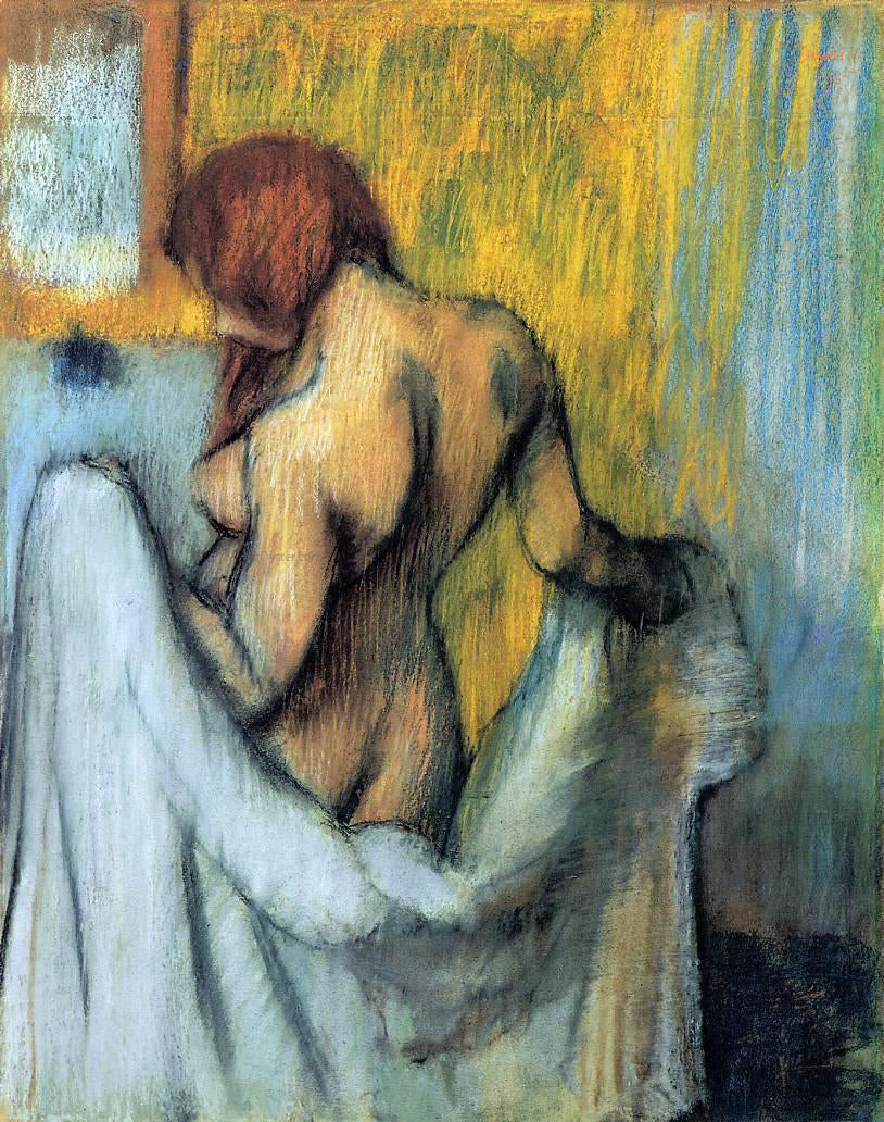 Edgar Degas A Woman with a Towel - Canvas Print