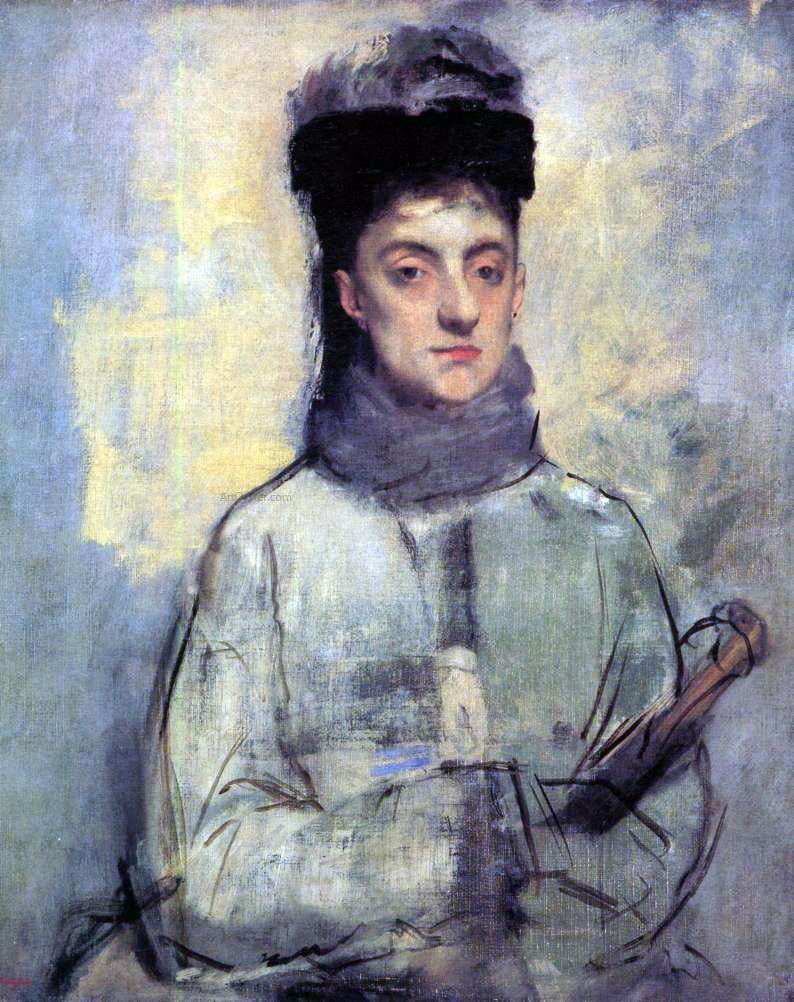 Edgar Degas Woman with an Umbrella - Canvas Print