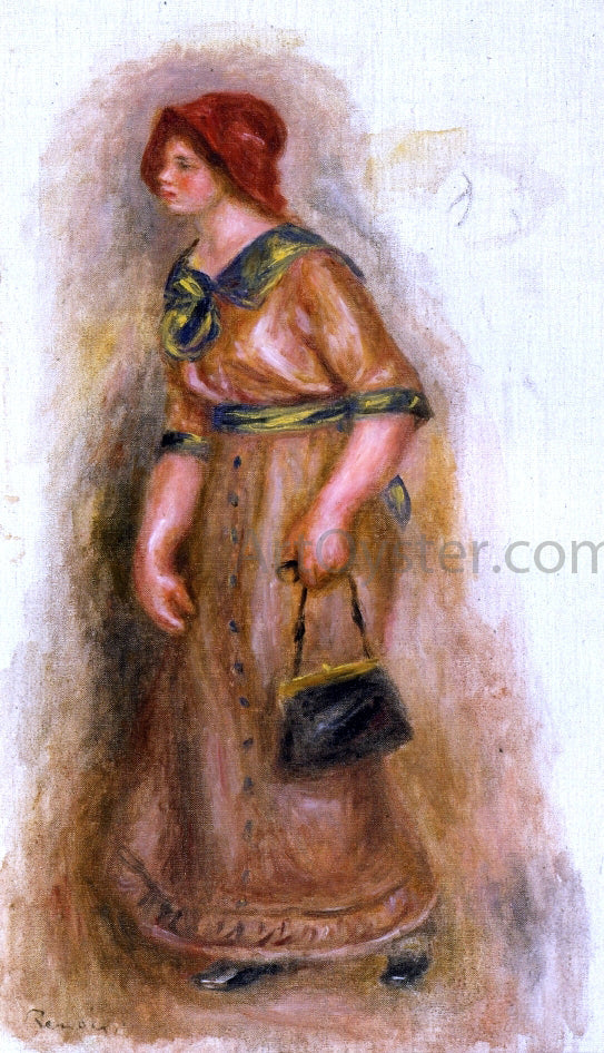 Pierre Auguste Renoir Woman with Bag - Canvas Print