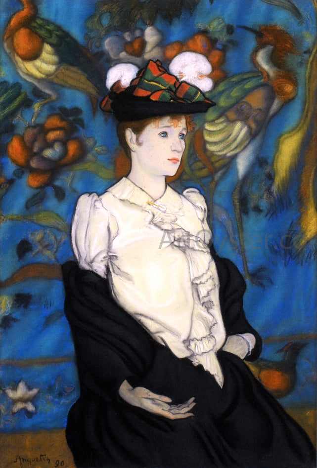 Louis Anquetin Woman with Hat - Canvas Print