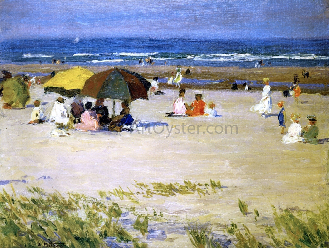 Edward Potthast Woman with White Robe - Canvas Print
