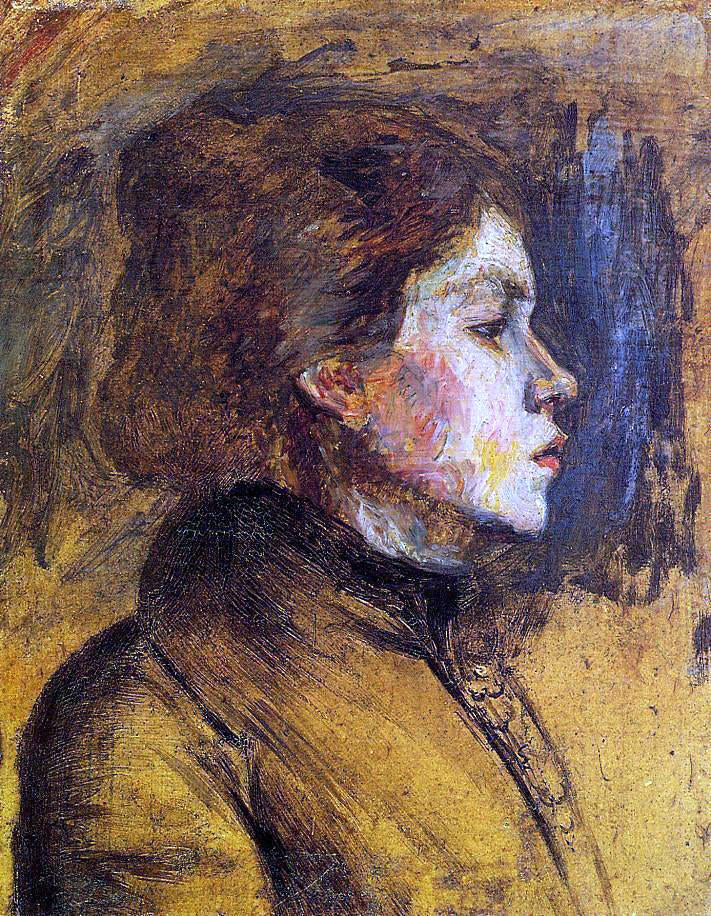 Henri De Toulouse-Lautrec Woman's Head - Canvas Print