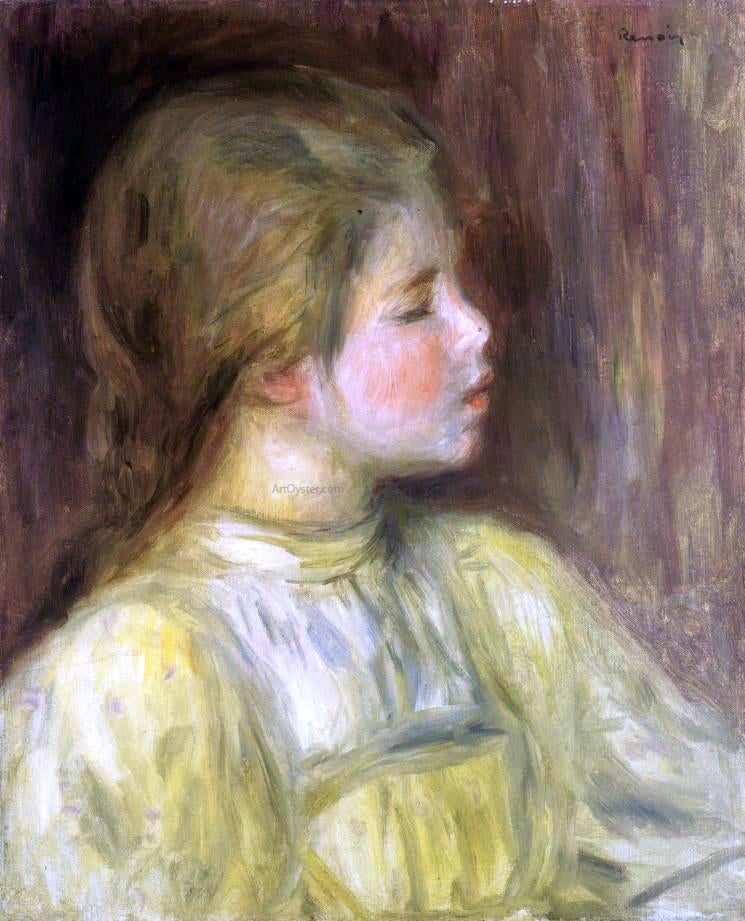 Pierre Auguste Renoir Woman's Head, The Thinker - Canvas Print