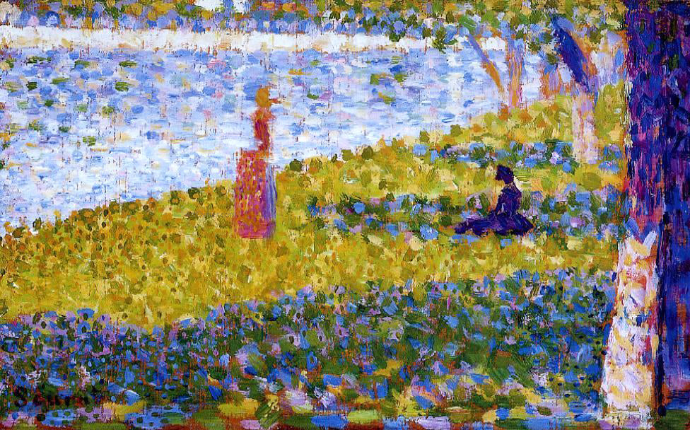 Georges Seurat Women by the Water - Canvas Print