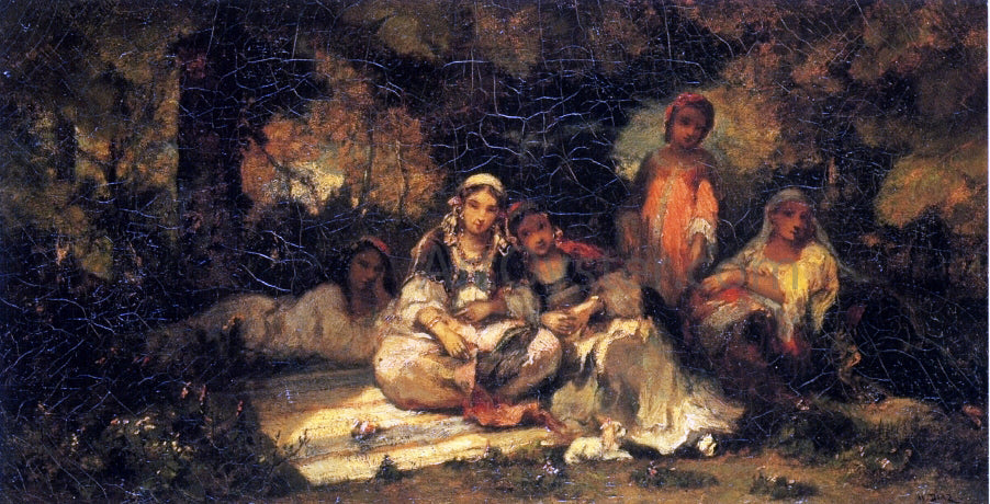 Narcisse Virgilio Diaz De la Pena Women in a Forest - Canvas Print