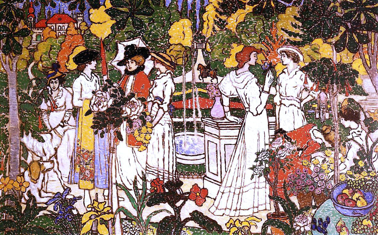 Jozsef Rippl-Ronai Women in a Garden - Canvas Print