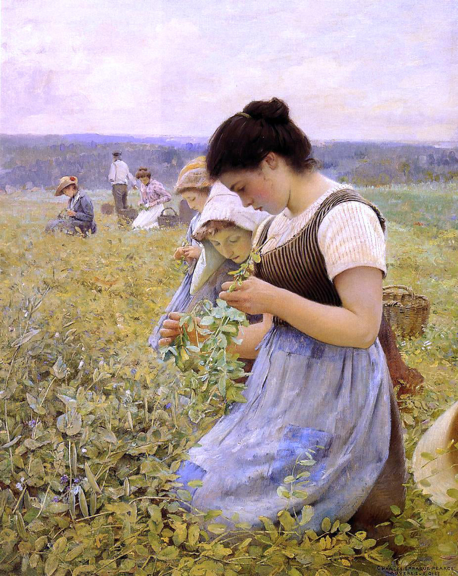 Charles Sprague Pearce Women in the Fields - Canvas Print
