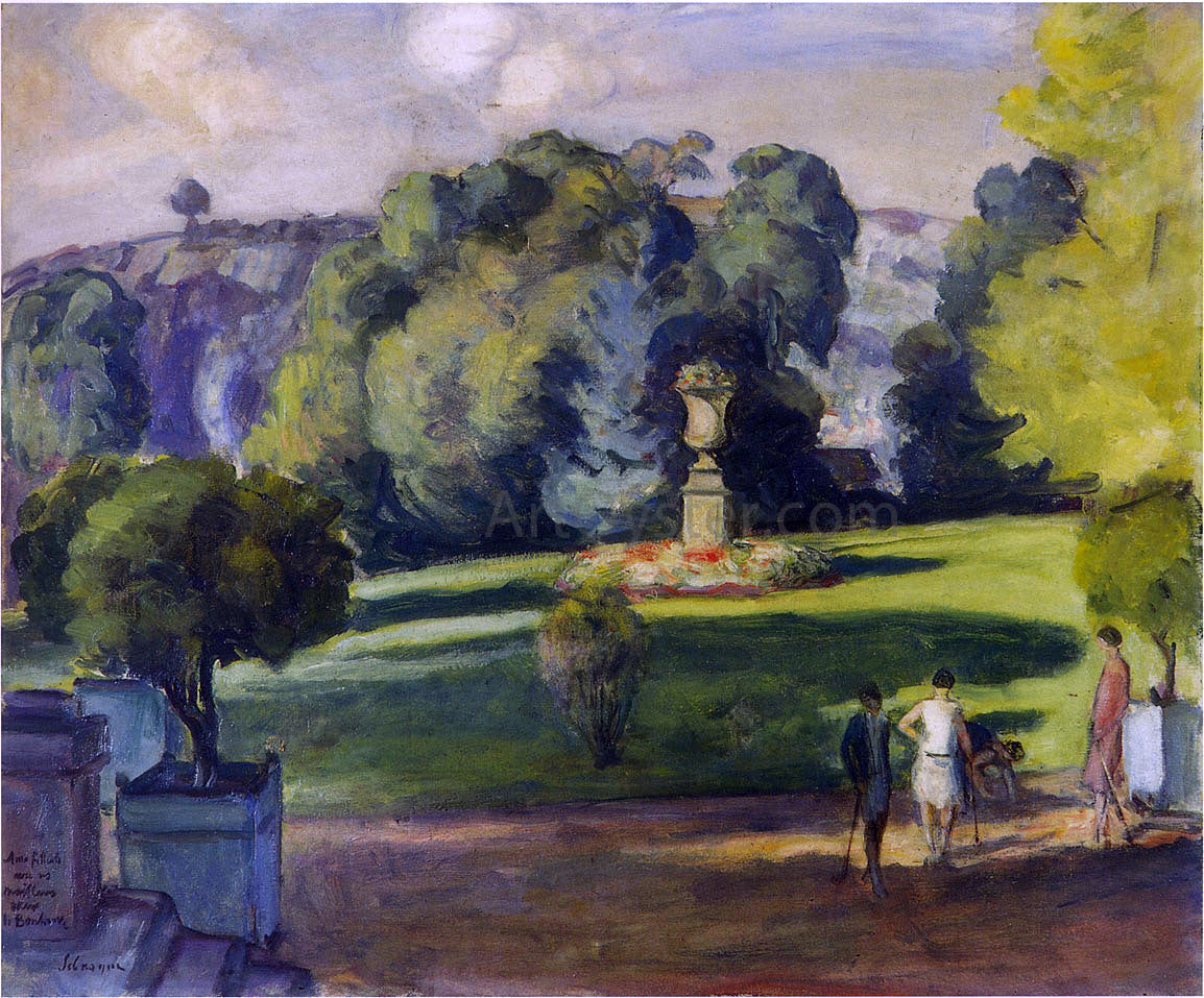 Henri Lebasque Women in the Gardens at St Cloud - Canvas Print