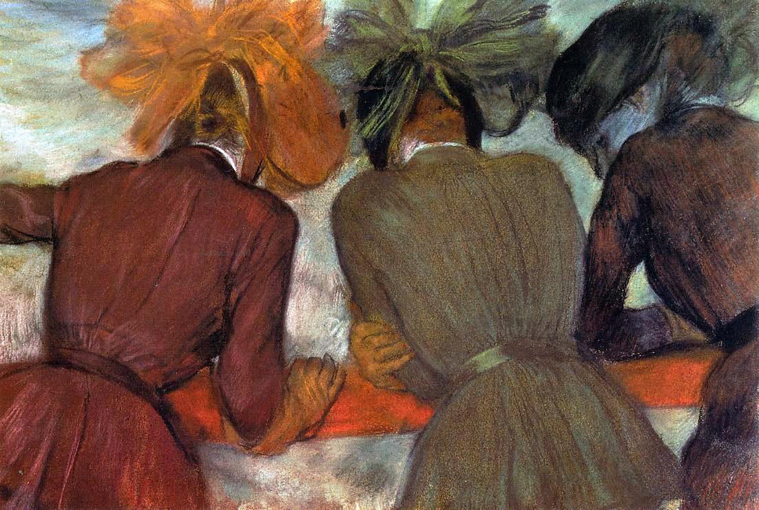 Edgar Degas Women Leaning on a Railing - Canvas Print