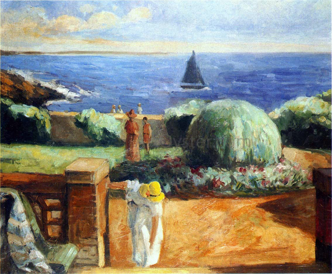 Henri Lebasque Women on the Terrace at Prefailles - Canvas Print