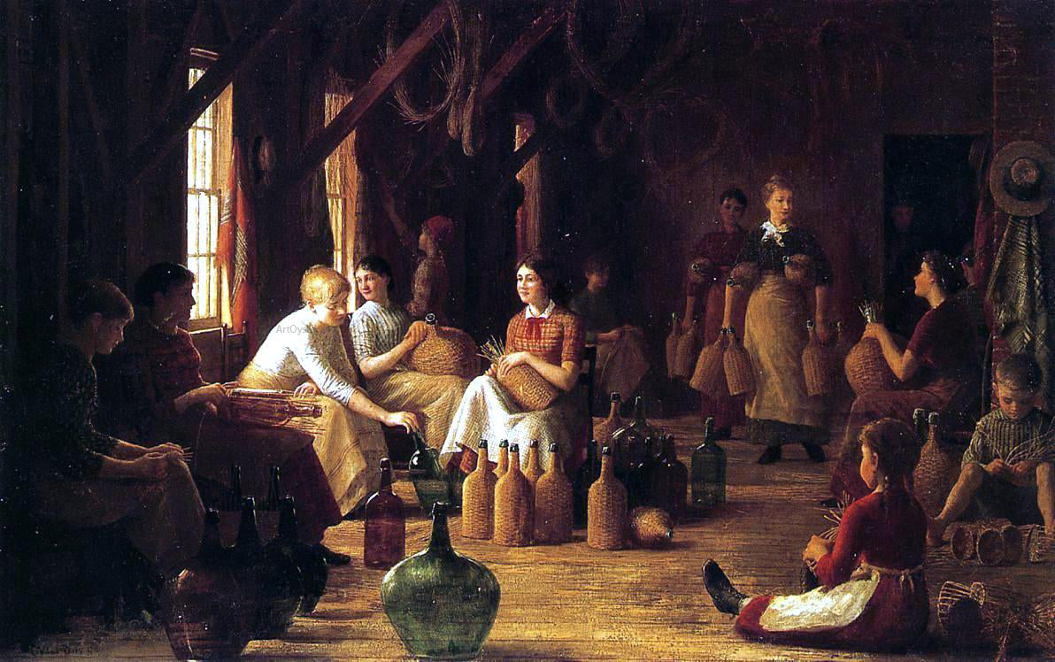 Enoch Wood Perry Women Weaving - Canvas Print
