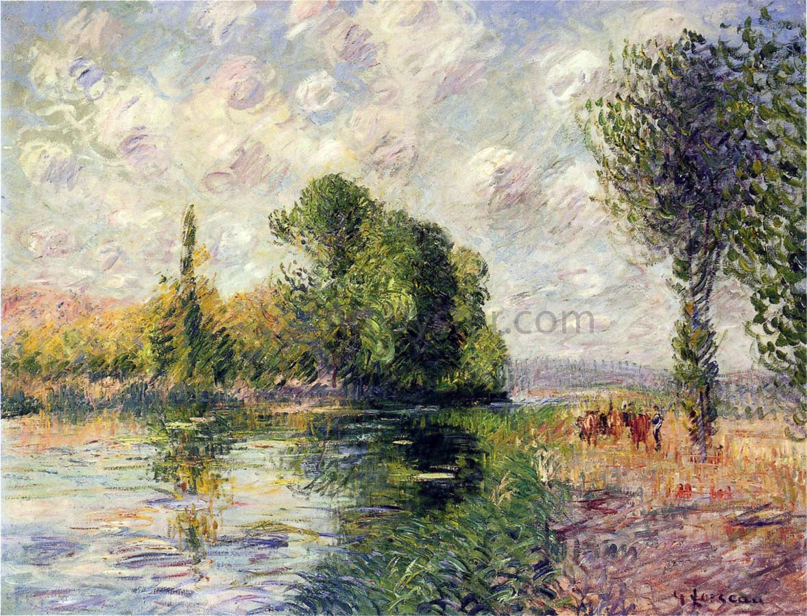 Gustave Loiseau Wood and Fields near St Cyr Vadreuil - Canvas Print