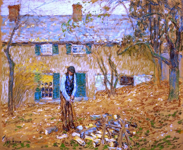 Frederick Childe Hassam A Woodchopper - Canvas Print