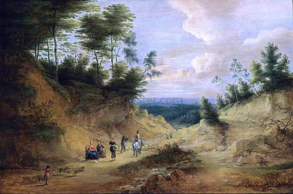 Lucas Van Uden Wooded Dune Landscape - Canvas Print