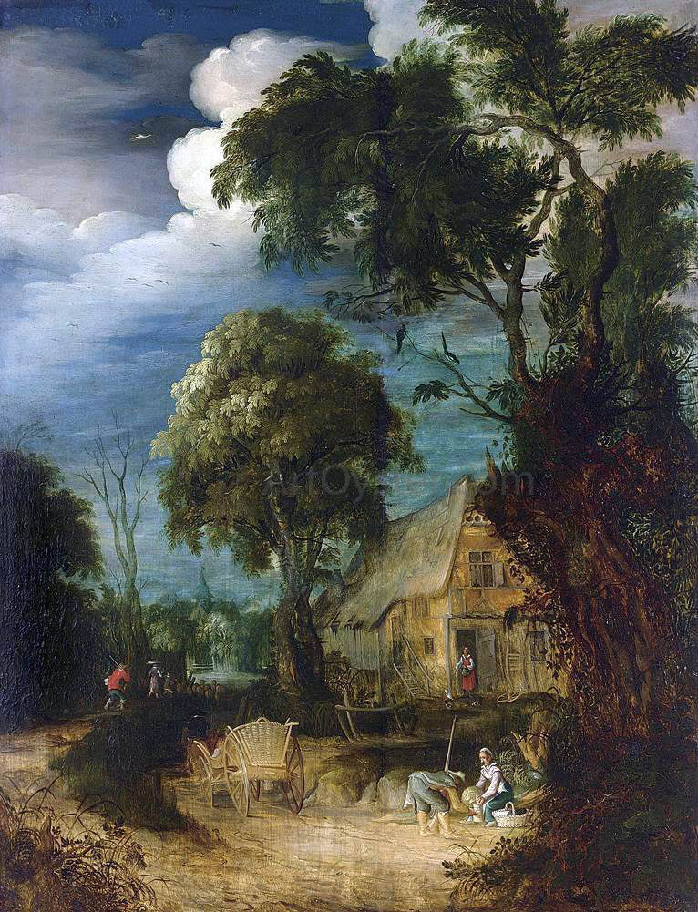 Abraham Govaerts Wooded Landscape - Canvas Print