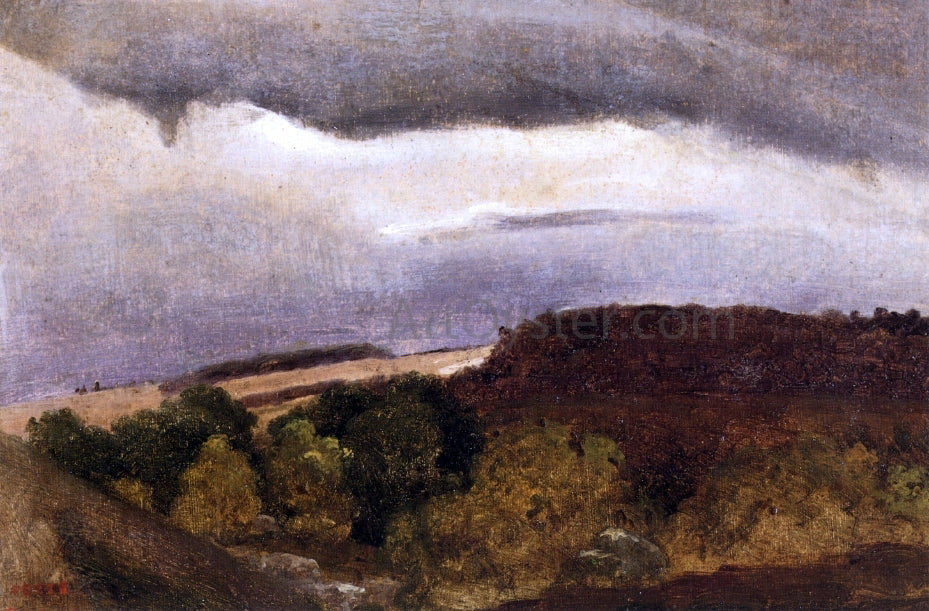 Jean-Baptiste-Camille Corot Wooded Plateau, Fountainebleau - Canvas Print