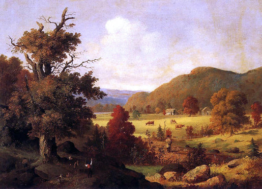 George Henry Durrie Woodland Glade in Autumn - Canvas Print