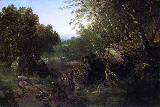 John Frederick Kensett Woodland Pool - Canvas Print