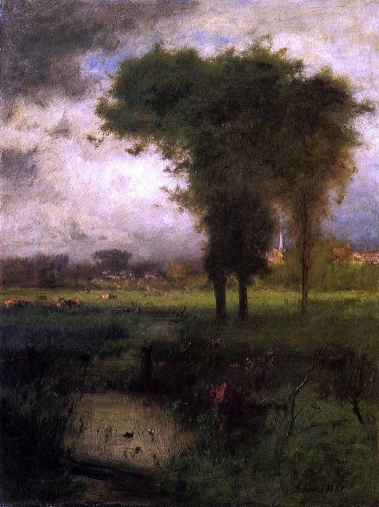 George Inness Woodland Scene - Canvas Print