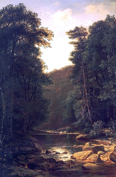 George Hetzel Woodland Stream - Canvas Print