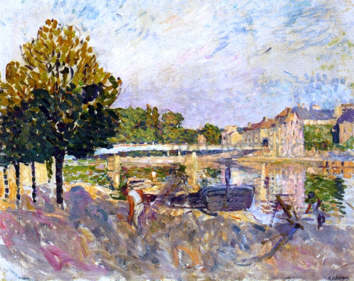 Henri Lebasque Workers on the Banks of the Marne - Canvas Print