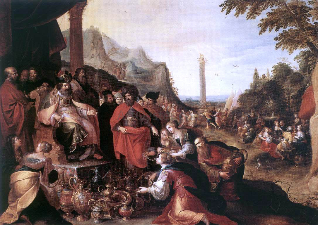II Frans Francken Worship of the Golden Calf - Canvas Print