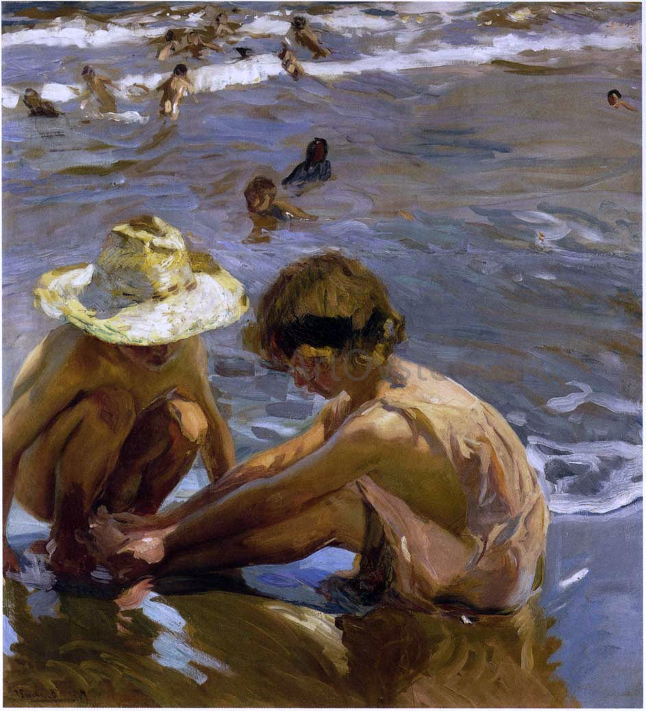 Joaquin Sorolla Y Bastida Wounded Foot - Canvas Print