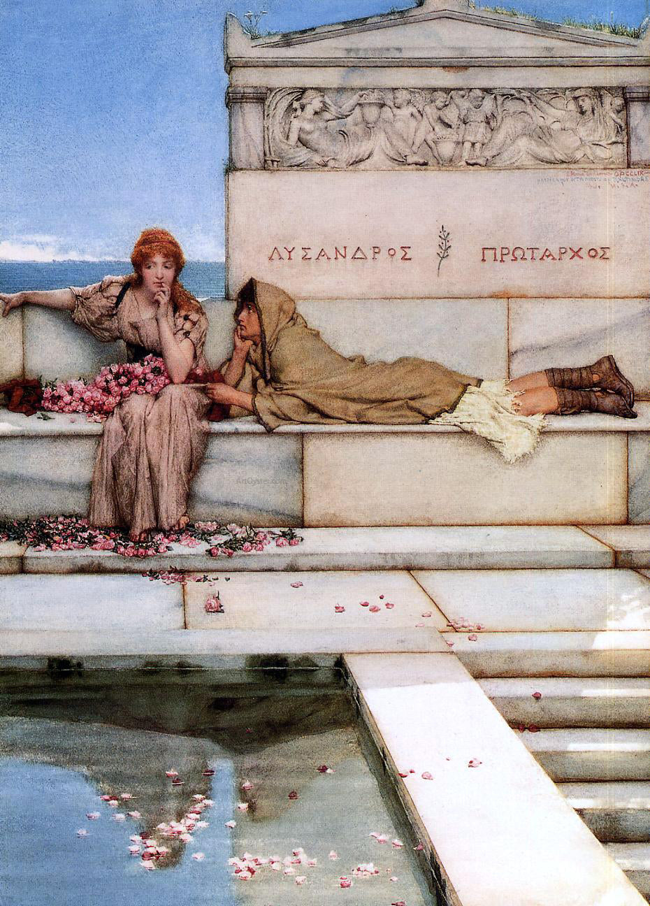 Sir Lawrence Alma-Tadema Xanthe and Phaon - Canvas Print