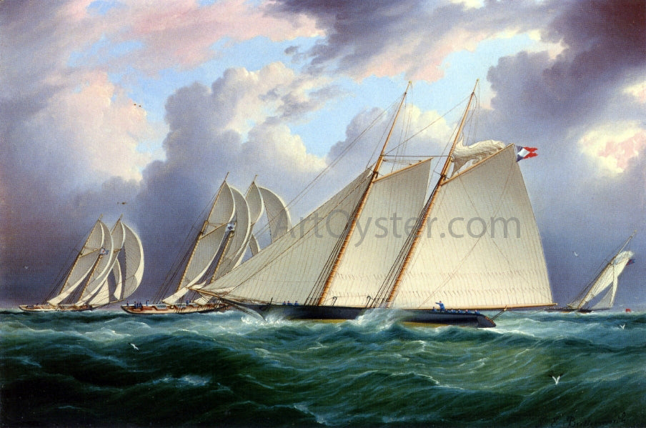 James E Buttersworth Yacht 'Orion' - Canvas Print