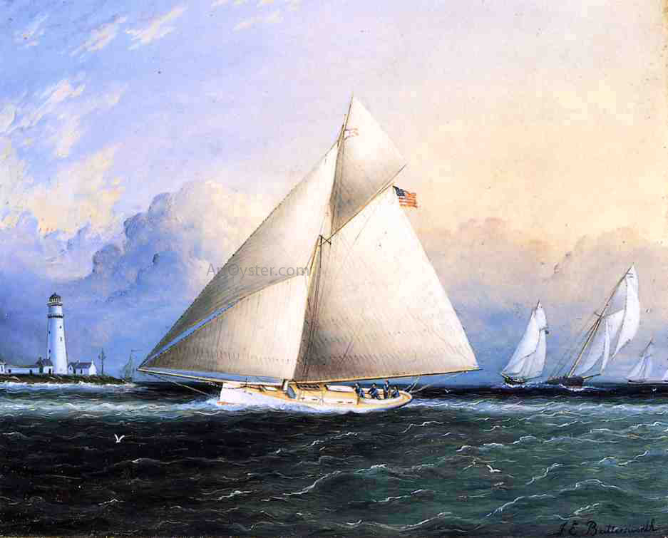 James E Buttersworth Yacht Race - Canvas Print