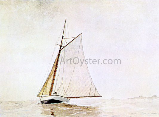 Winslow Homer Yachting, off Cloucester - Canvas Print