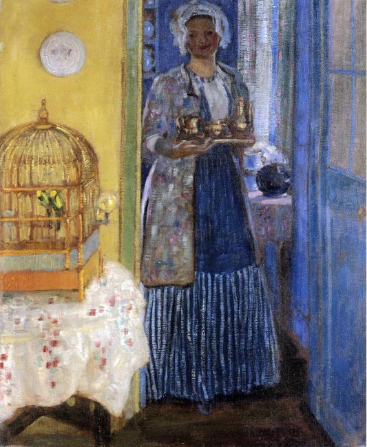 Frederick Carl Frieseke Yellow and Blue - Canvas Print